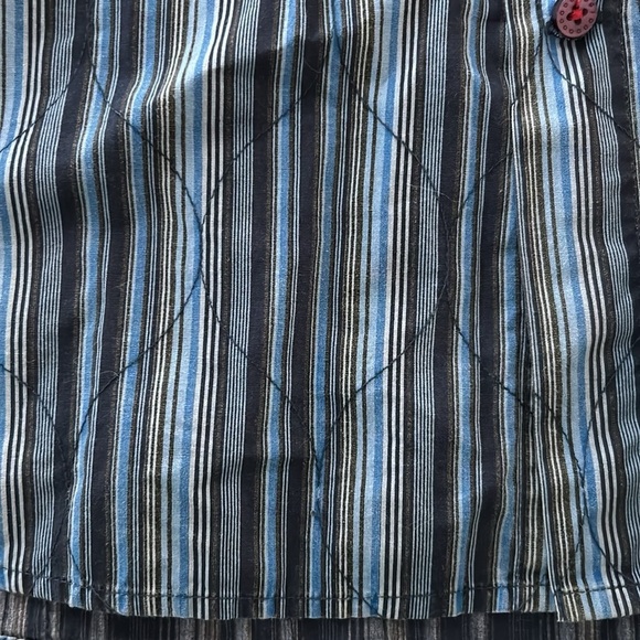 COOGI Men’s Casual Striped Button Up Top Stitch Quilted Design - Picture 3 of 9